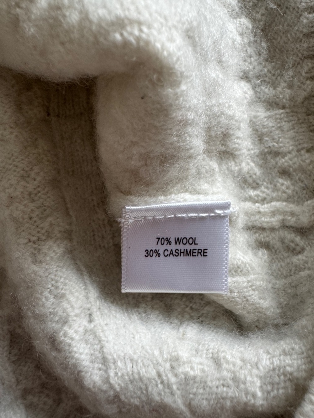 Grace Ivory Cable-Knit Crewneck Sweater - Picture 2 of 4